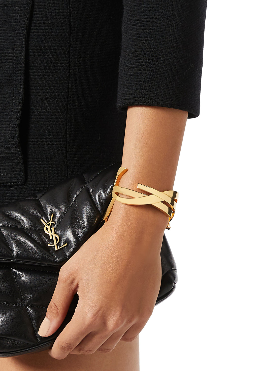 18K Saint Monogram Cuff Bracelet