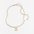 18K CC Pink Crystal Necklace