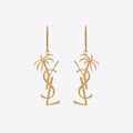 18K Saint Monogram Palmier Statement Earrings