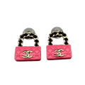 18K Classic Pink CC Bag Earrings