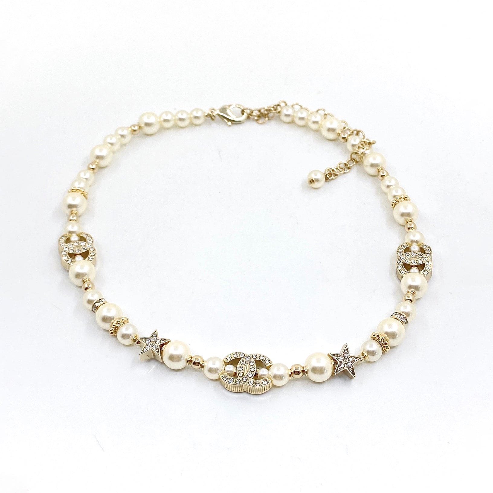 18K CC Pearl Diamonds Necklace