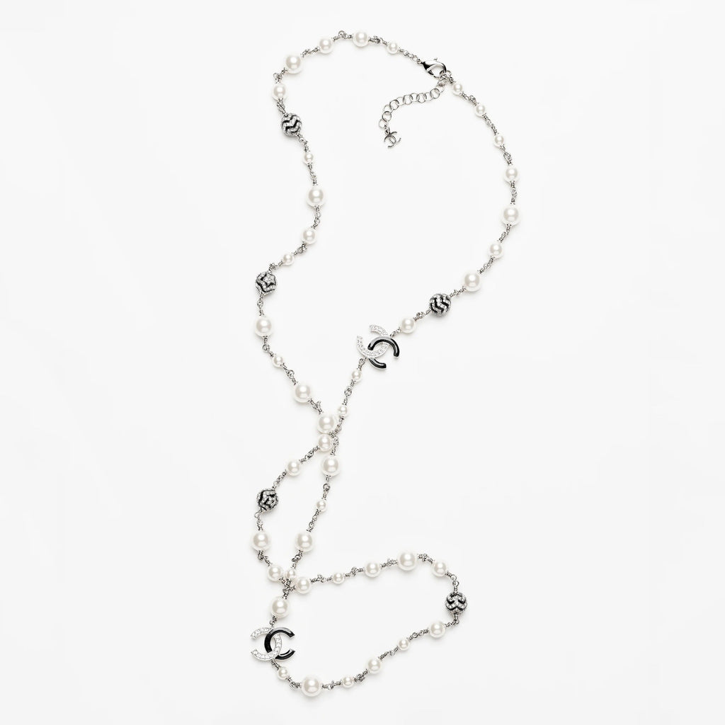 18K CC Star Pearls Long Necklace