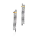 18K T Edge Drop Earrings
