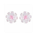 18K BV Pink Crystals Earrings