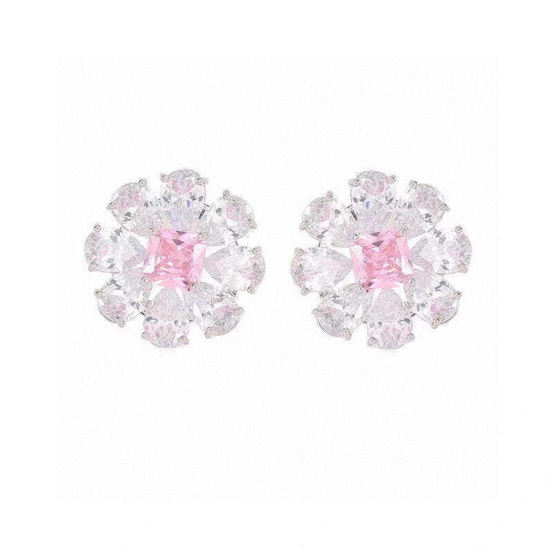 18K BV Pink Crystals Earrings