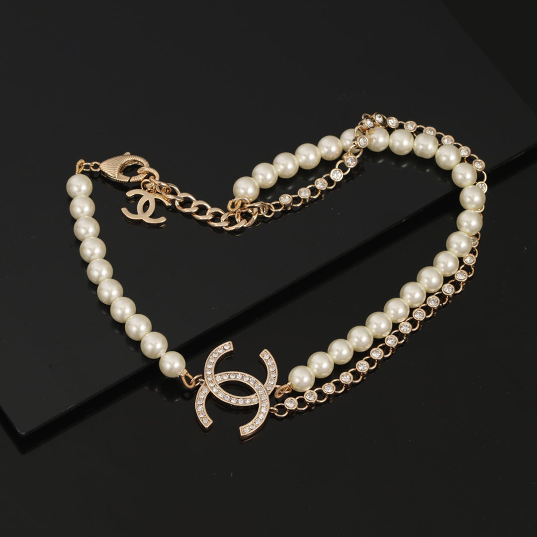 18K CC Pearls Necklace