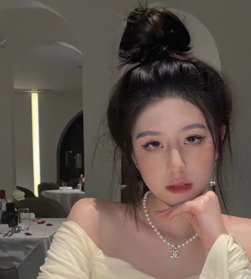 18K CC Pearl Chain Necklace